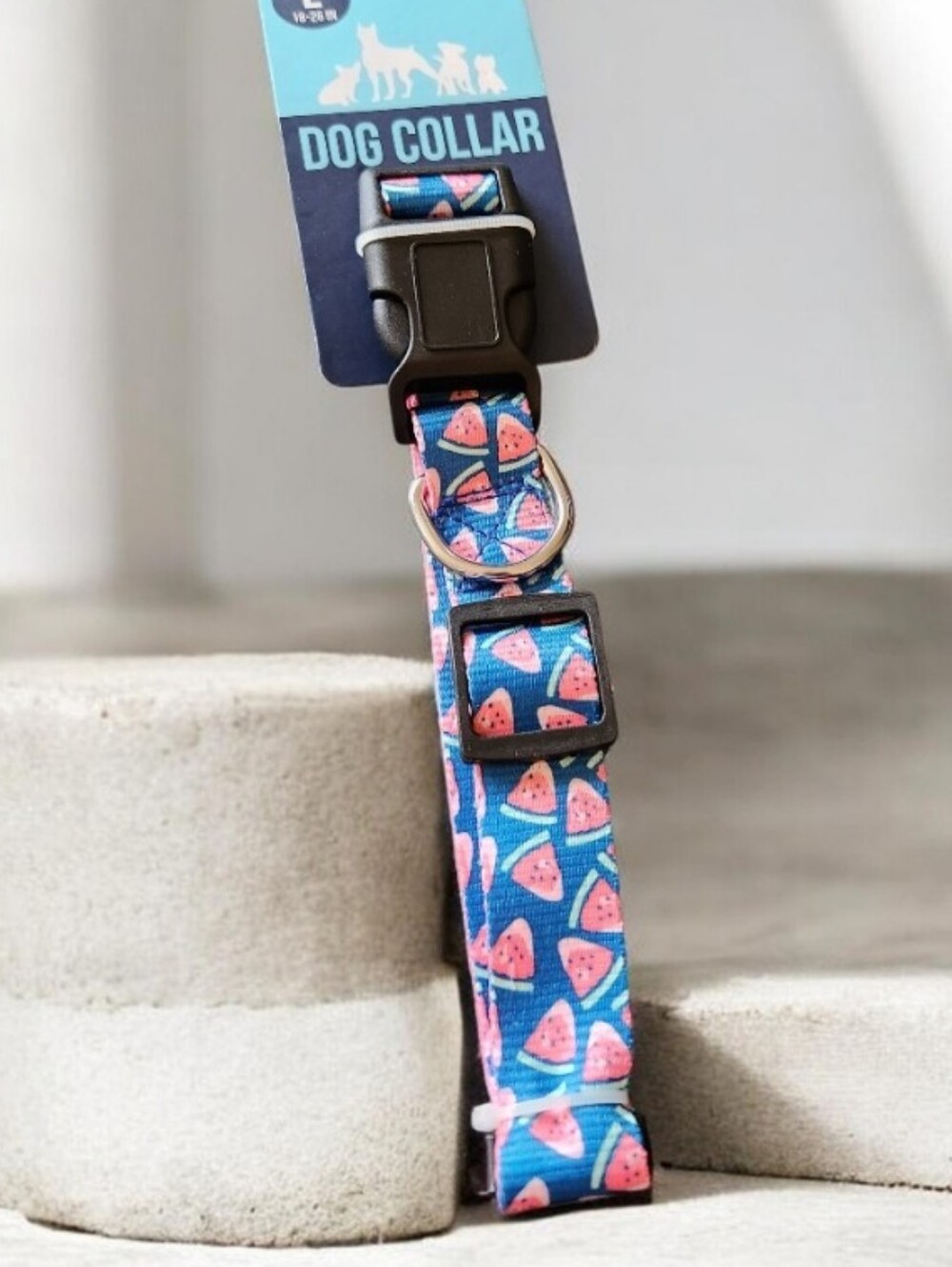 Dog Collar with Watermelon Print - Blue Pink■ Final Price
